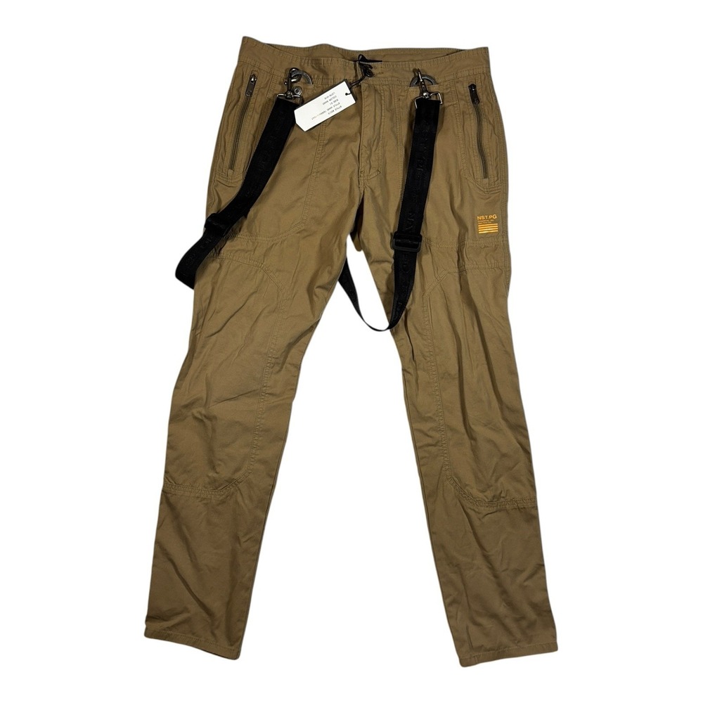 Nasty Pig Terrain Pant Mens 32 Sand Cotton Overalls Suspenders NWT